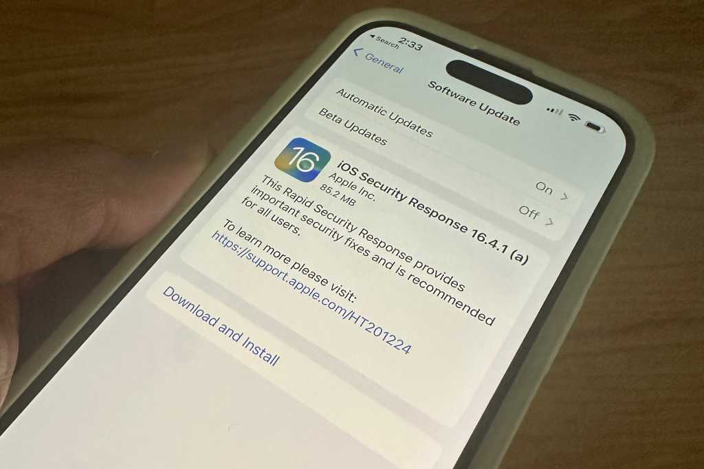 iOS 16.4.1 rapid security response